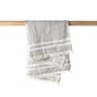 The Belgian Towel Gastendoekje Gray stripe 55x65cm