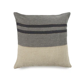 Black House Stripe Pillow cover Charcoal 25x25"