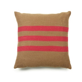 Manitoba Pillow (cushion) Red stripe 25x25 inch