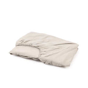 Drap housse percale de coton (200 cm) Cali Beige lin - Linge de lit