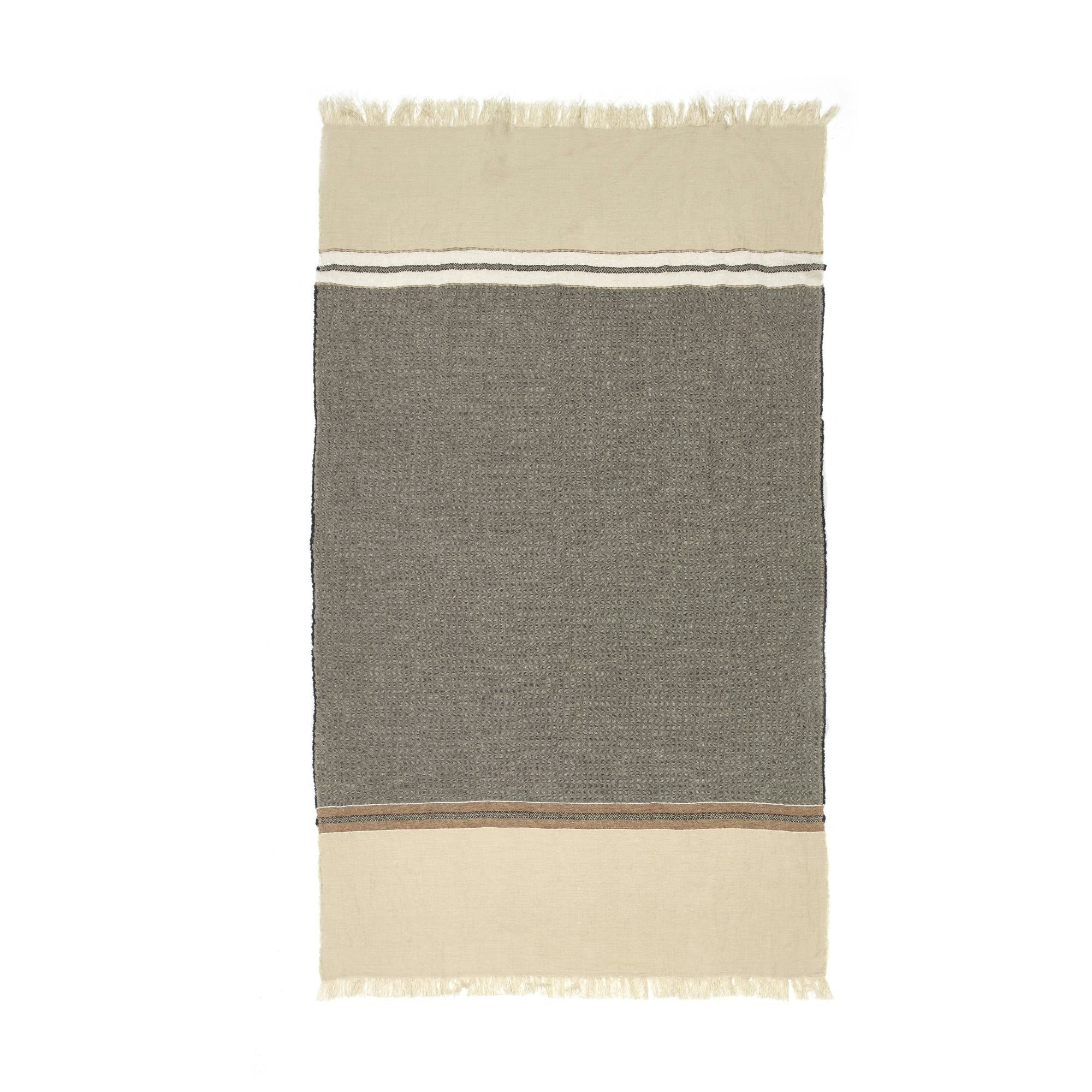 The Belgian Towel Fouta Beeswax stripe 43x71 Inch