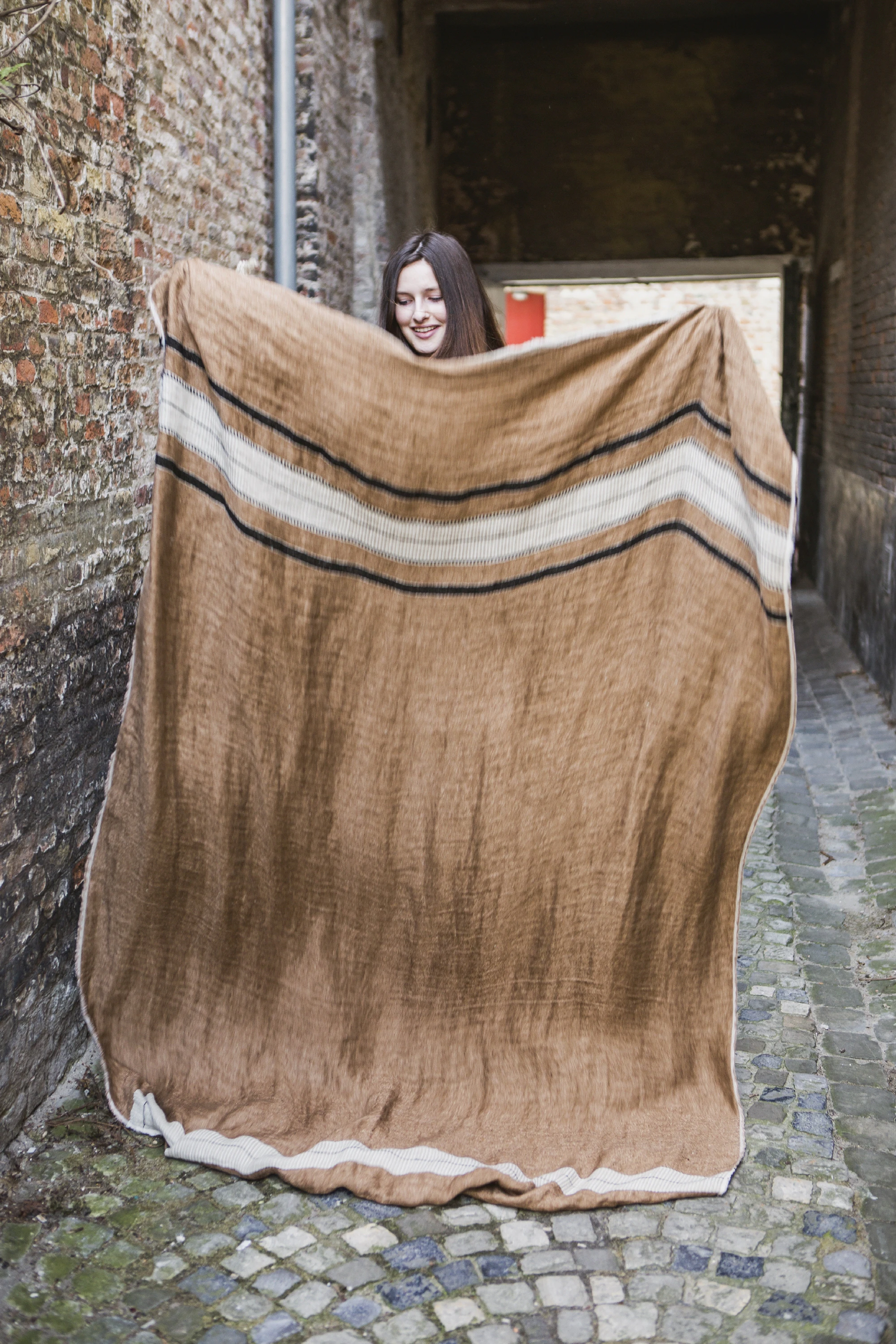 The Belgian Towel Fouta Bruges stripe 43x71