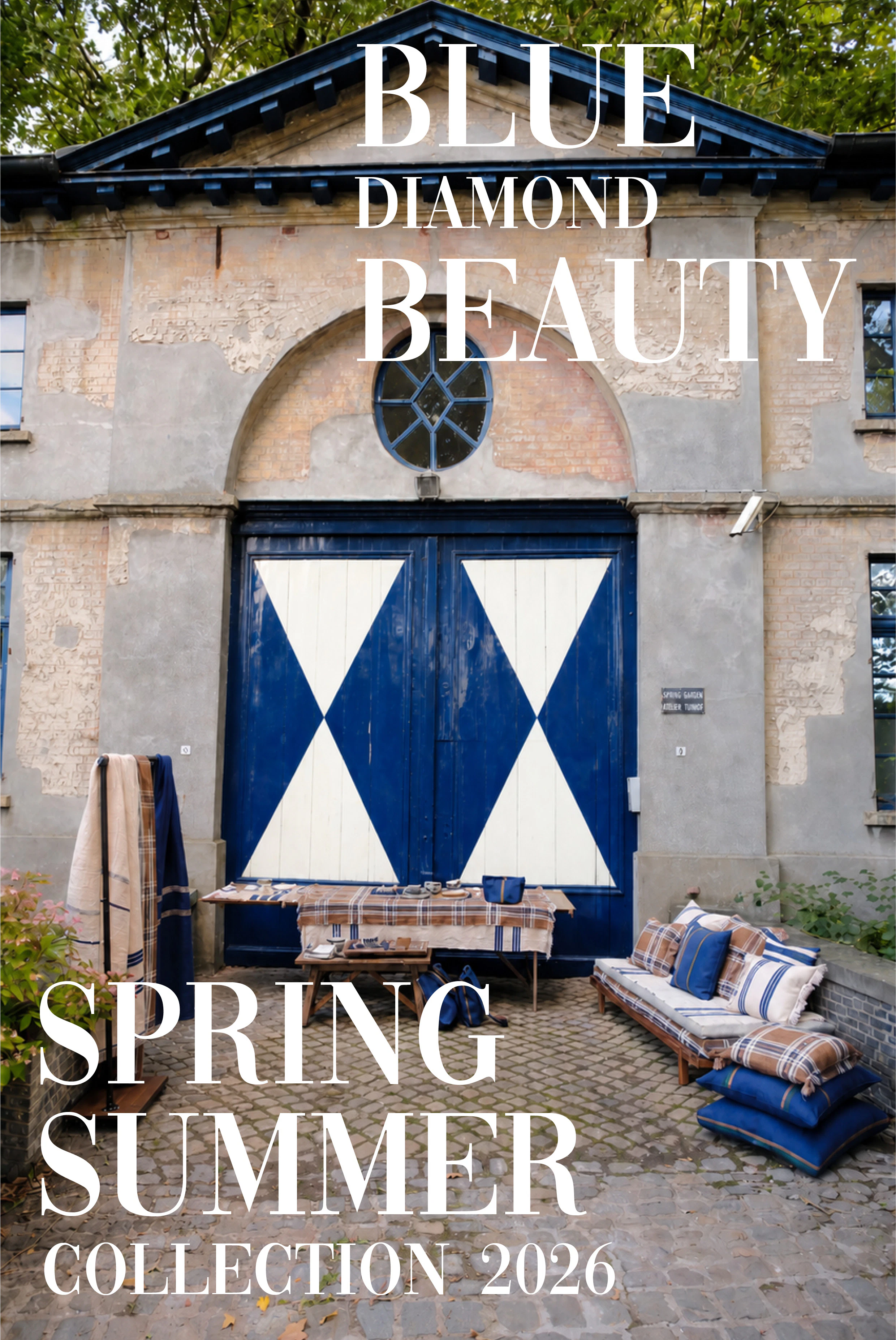 Blue Diamond Beauty Spring Summer 2026 collection by Libeco Home, featuring Belgian linen inspired by pattern, texture and colour.